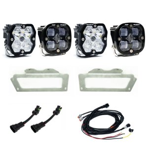 Ram 1500 Fog Light Pocket Kit - Baja Designs - Squadron SAE 2.0 - Clear - `09-`12